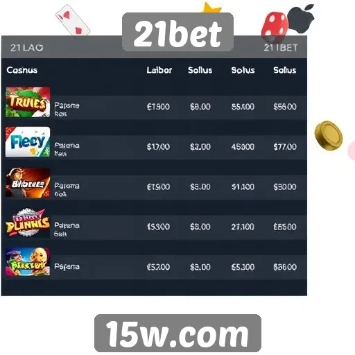 Análise das ofertas de jogos no site 21bet
